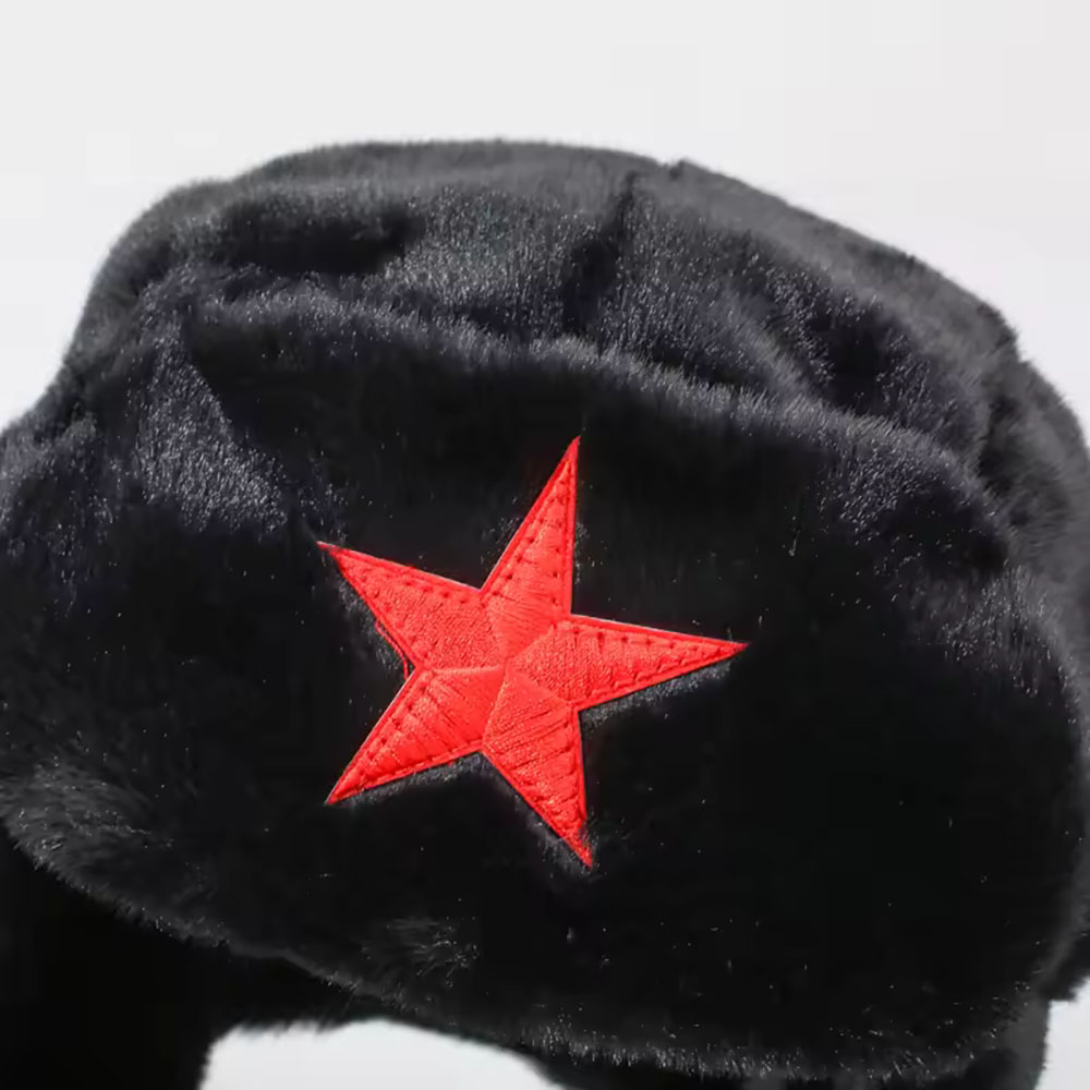Trapper Hat Ear Flap - Erkek Pentagram Lei Feng Kışlık Şapka