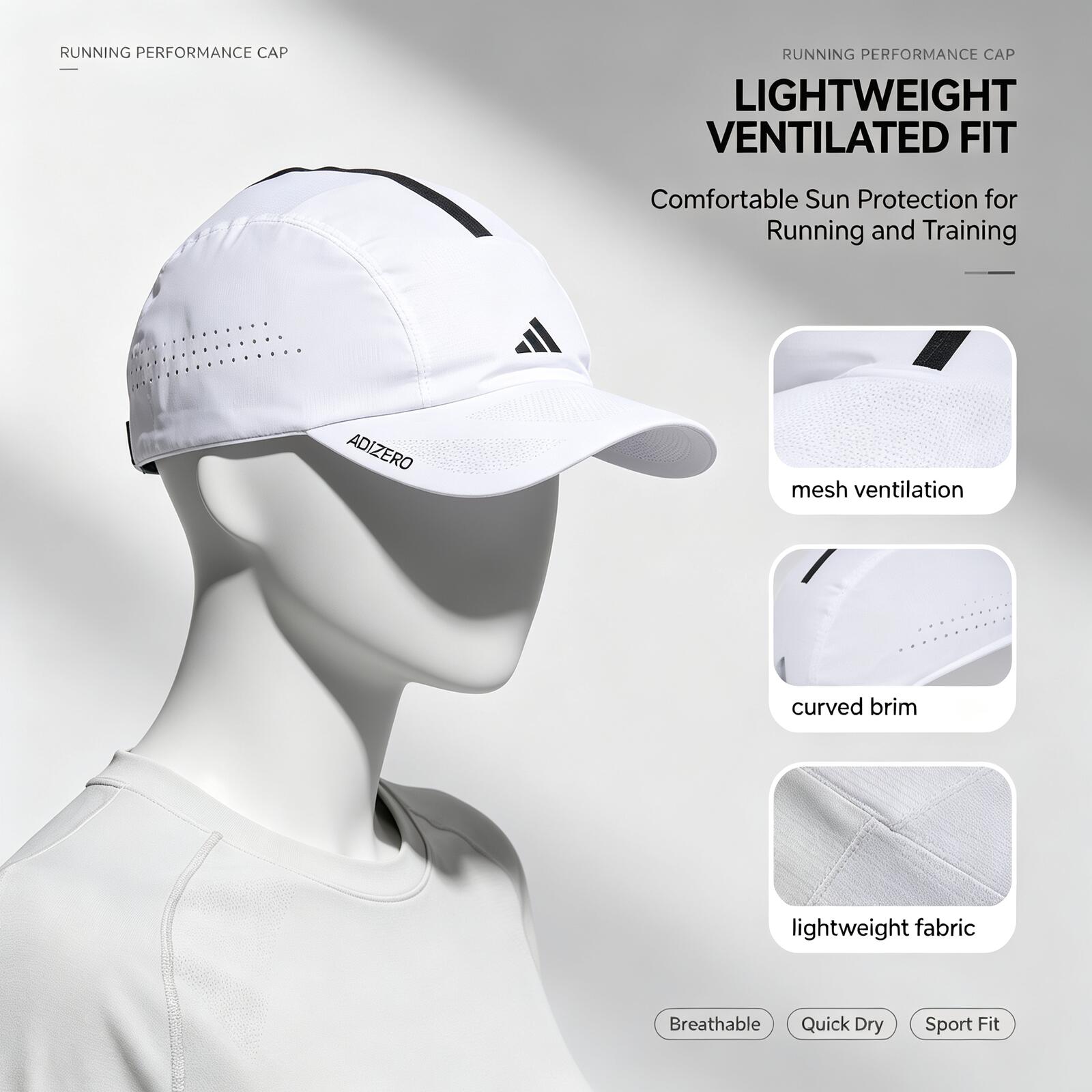 Adidas Beyaz Koşu Şapkası Hafi - Running Cap Lightweight incelemesi ve fiyatı